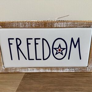 Freedom Wall Art with Wooden Frame